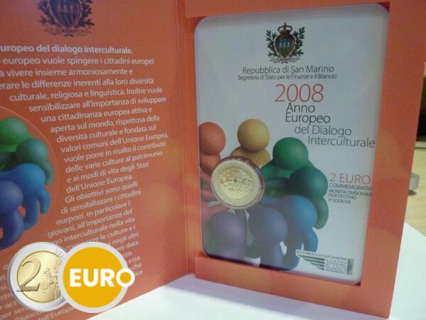 2 euro San Marino 2008 - Intercultural Dialogue BU FDC