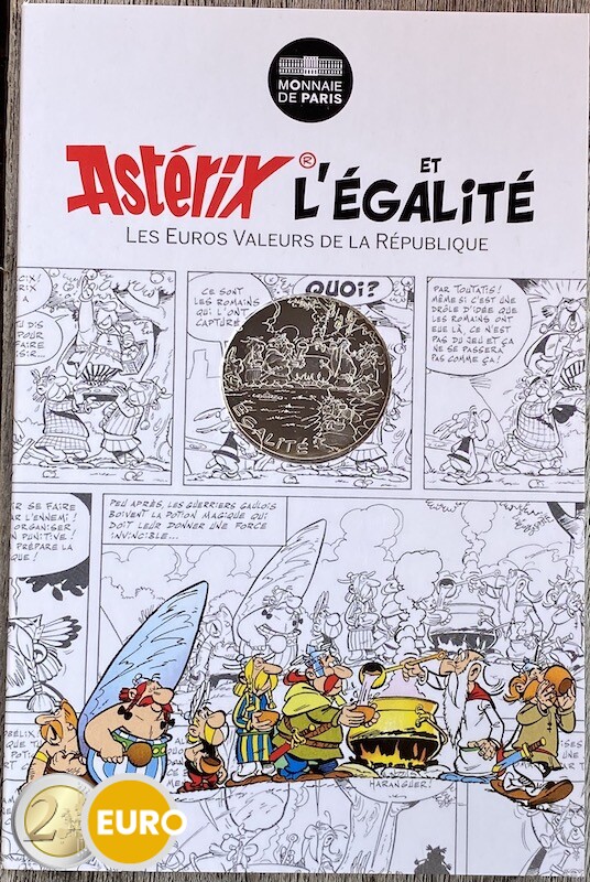 10 euros France 2015 - Asterix égalité gladiateur - en cartelette
