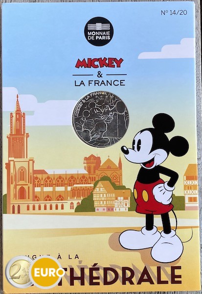10 Euro Frankreich 2018 - Mickey Fuge im Dom - in Coincard