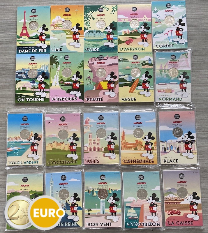 20 x 10 Euro Frankreich 2018 - Mickey und Frankreich - in Coincard