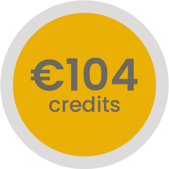 104 Euro auf Ihrem Kundenkonto (-3,8%)