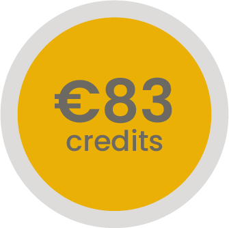 83 Euro auf Ihrem Kundenkonto (-3,6%)