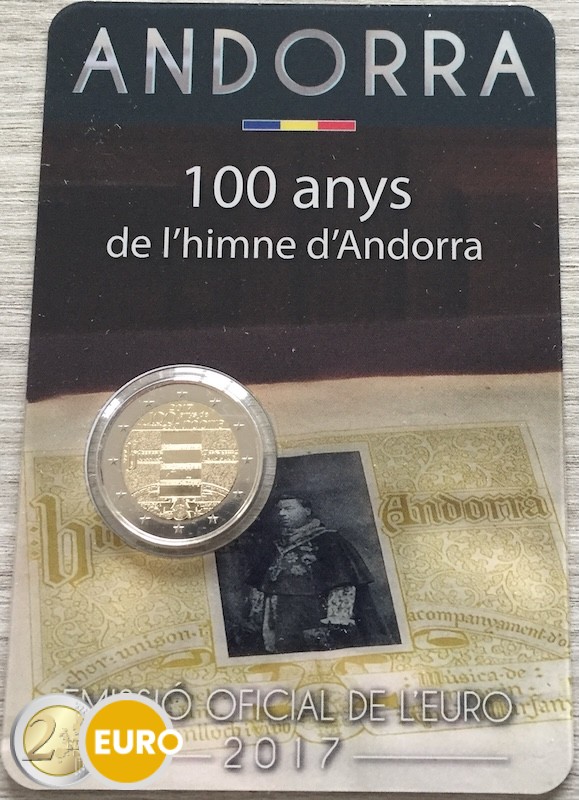 2 Euro Andorra 2017 - 100 Jahre Nationalhymne Stgl. Coincard