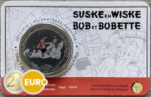 5 Euro Belgien 2020 - Suske und Wiske Stgl. Coincard Farbig