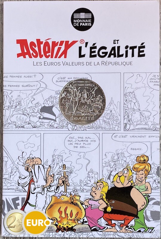 10 euros Francia 2015 - Asterix igualdad El adivino - en coincard