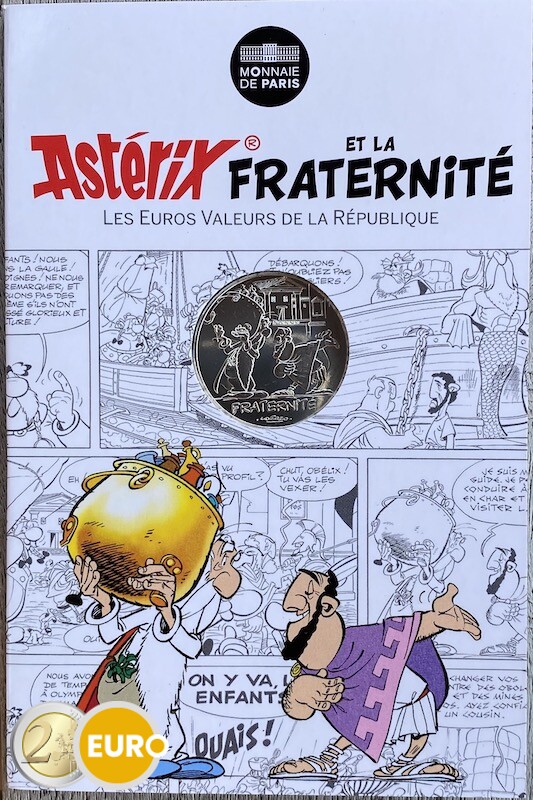 10 euros Francia 2015 - Asterix fraternidad y los juegos olímpicos - en coincard