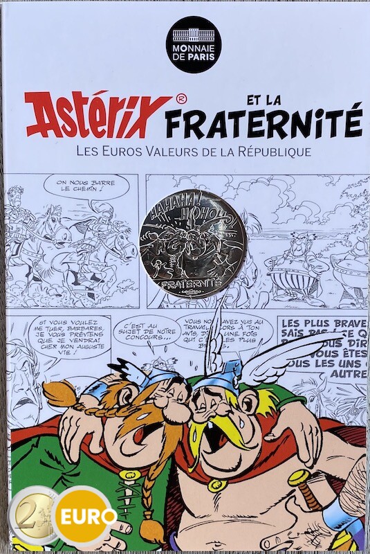10 euros Francia 2015 - Asterix fraternidad en Bélgica - en coincard