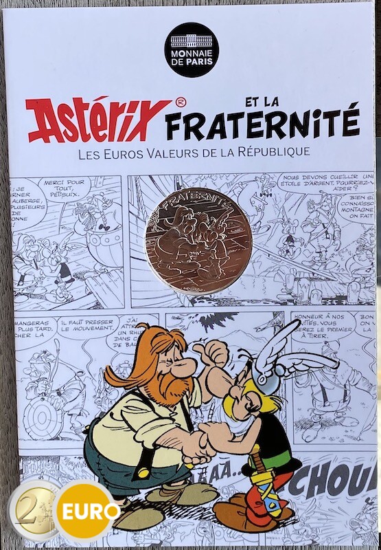 10 euros Francia 2015 - Asterix fraternidad en Helvecia - en coincard