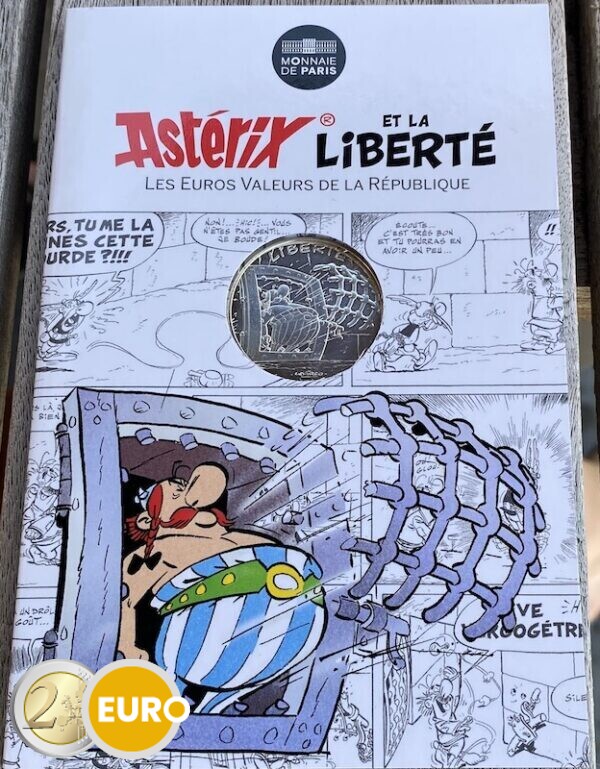 10 euros France 2015 - Asterix Liberté La Serpe d'or - en cartelette