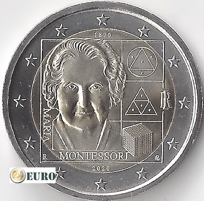 2 euro Italien 2020 - 150 Jahre Maria Montessori UNC UNZ