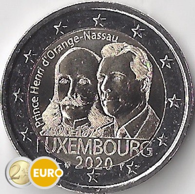 2 euros Luxemburgo 2020 - Enrique de los Países Bajos UNC