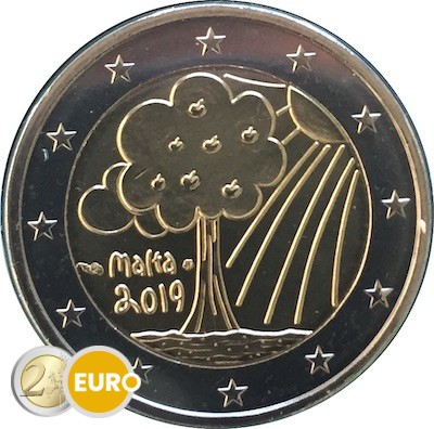 2 Euro Malta 2019 - Natur und Umwelt UNZ MdP Münzzeichen