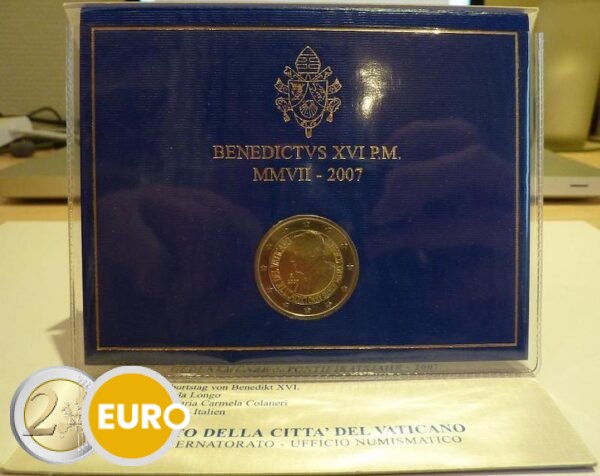2 euro Vatican 2007 - 80 Years Benedict XVI BU FDC