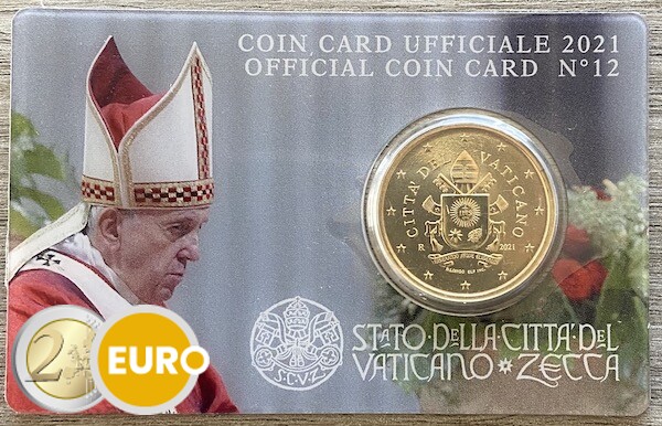 50 céntimos Vaticano 2021 coincard nr 12