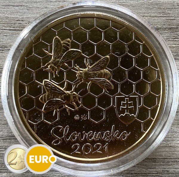 5 euros Eslovaquia 2021 - Abeja de la miel UNC