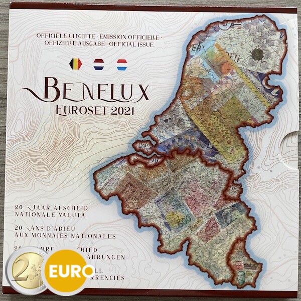 Euro set BU FDC Benelux 2021 Old currency