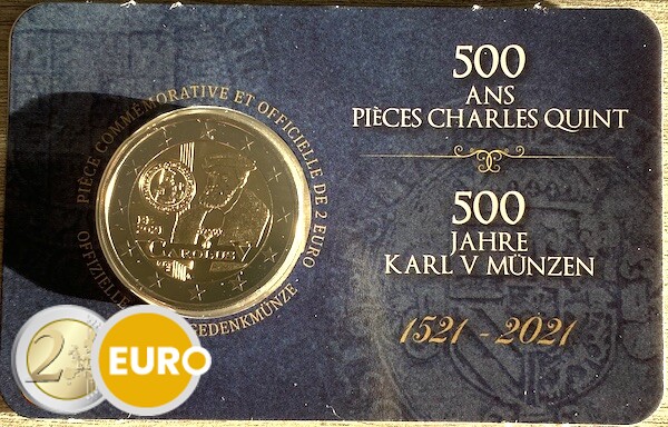 2 euro Belgien 2021 - Karlsgulden Stgl. BU FDC Coincard FR