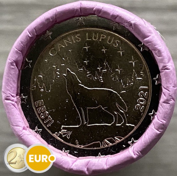 Rolle 2 euro Estland 2021 - Wolf