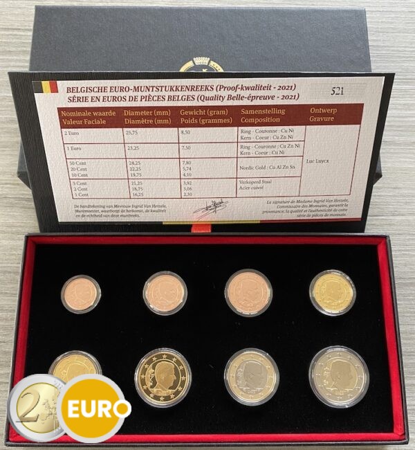 Euro set BE Proof Belgium 2021