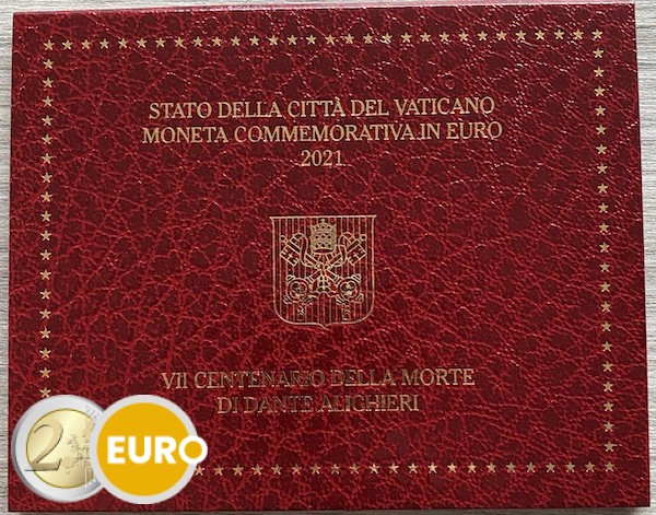 2 euro Vatikan 2021 - Dante Alighieri Stgl. BU FDC
