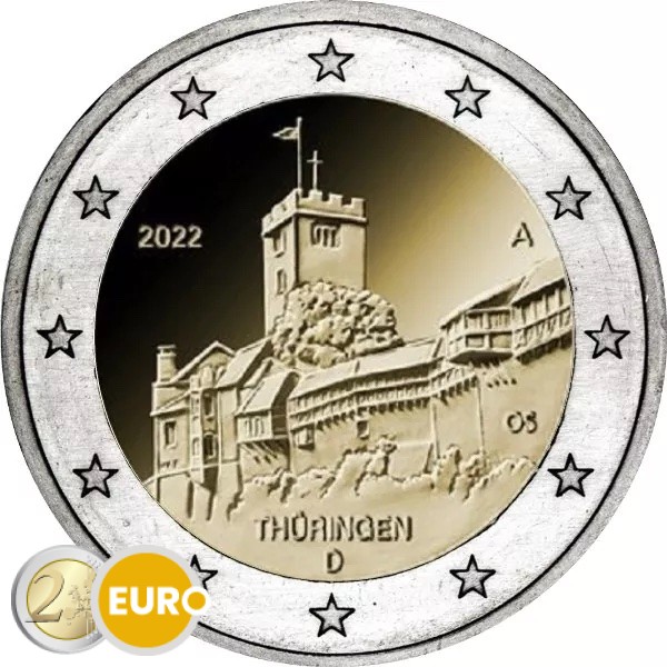 2 euro Deutschland 2022 - F Thüringen UNZ UNC