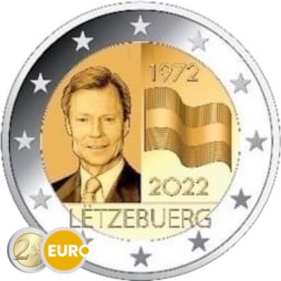 2 Euro Luxemburg 2022 - 50 Jahre Luxemburger Flagge UNZ