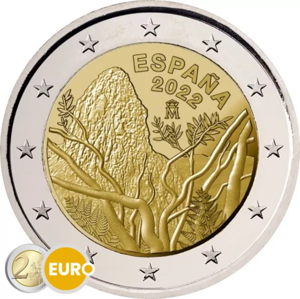 2 euro Spanien 2022 - Nationalpark Garajonay UNZ UNC