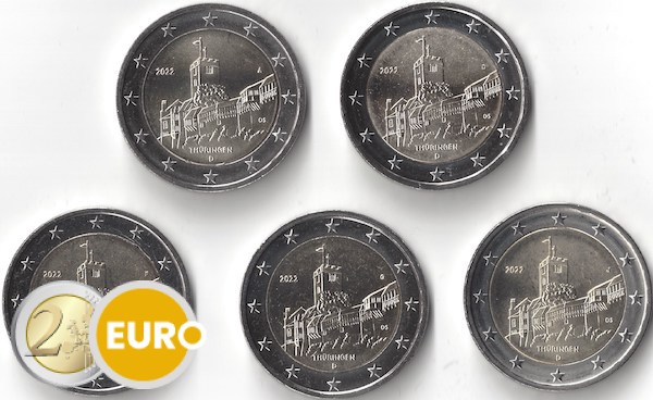 2 euro Germany 2022 - ADFGJ Thuringia UNC