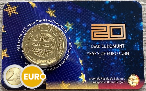 2,50 Euro Belgien 2022 - 20 Jahre euro Stgl. Coincard NL
