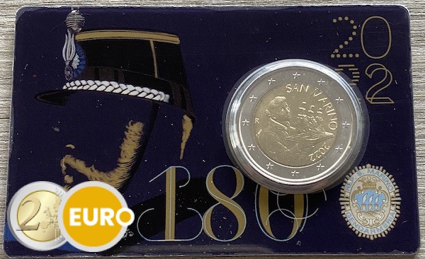 2 euros Saint-Marin 2022 - Saint Marin BU FDC Coincard Gendarmerie