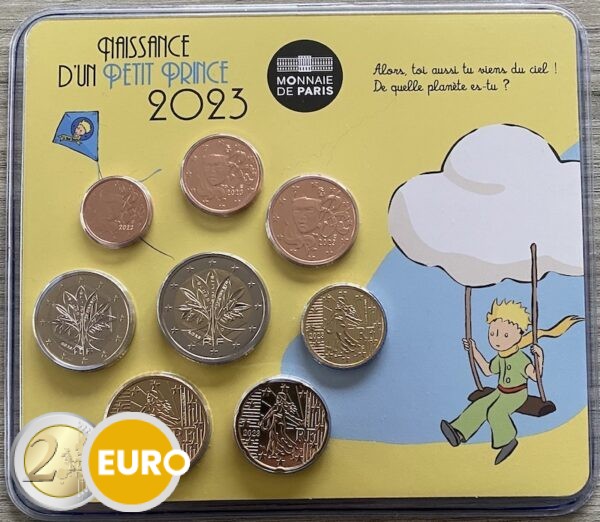 Série euro BU FDC France 2023 - Petit Prince Naissance garçon