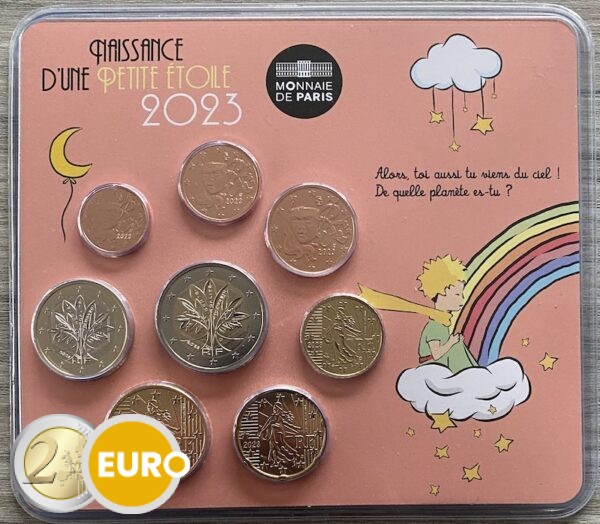 Série euro BU FDC France 2023 - Petit Prince Naissance fille