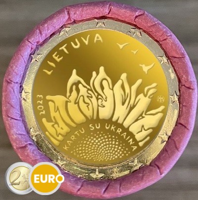 Rolle 2 Euro Litauen 2023 - Zusammen mit der Ukraine