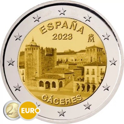 2 euro Spanien 2023 - Altstadt von Cáceres UNZ
