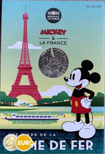 10 euros Francia 2018 - Mickey A los pies de la Dama de Hierro - en coincard