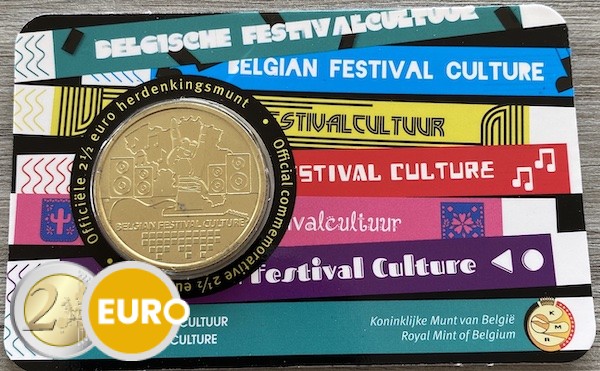 2,50 euros Bélgica 2023 - Cultura festiva BU FDC Coincard NL