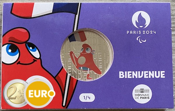 50 Euro Frankreich 2023 - Maskottchen Willkommen PP Silber farbig