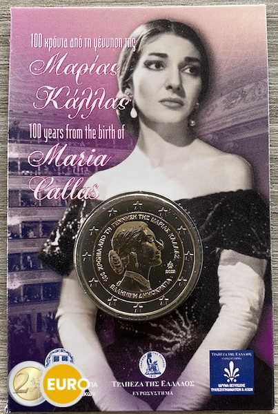 2 euro Greece 2023 - Maria Callas BU FDC Coincard