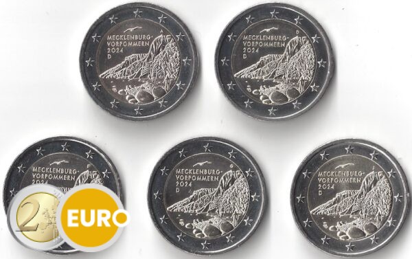 2 euro Duitsland 2024 - ADFGJ Mecklenburg-Vorpommern UNC