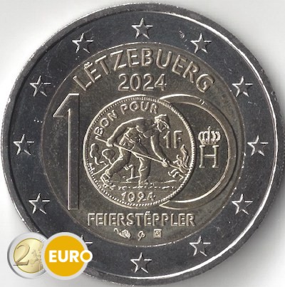 2 euro Luxembourg 2024 - 100 years Franc Feierstëppler UNC