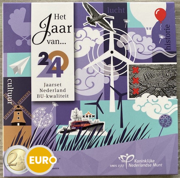 Euro set BU FDC Netherlands 2024 Air
