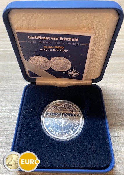 10 euro Belgie 2024 - 75 jaar NAVO BE Proof Zilver