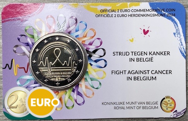 2 Euro Belgien 2024 - Kampf gegen den Krebs Stgl. Coincard NL