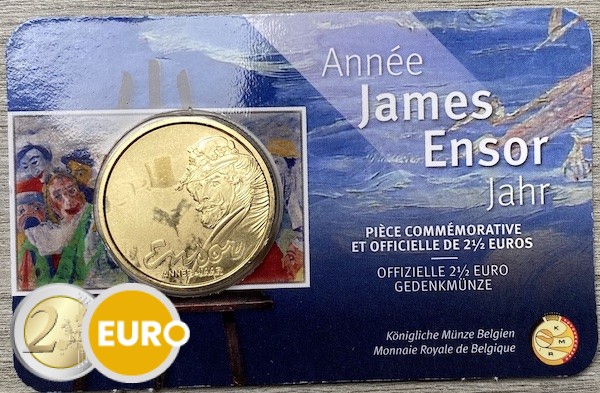 2,50 Euro Belgien 2024 - James Ensor Jahr Stgl. Coincard FR + NFT