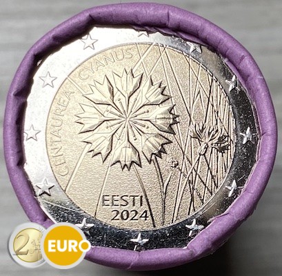 Roll 2 euro Estonia 2024 - Cornflower