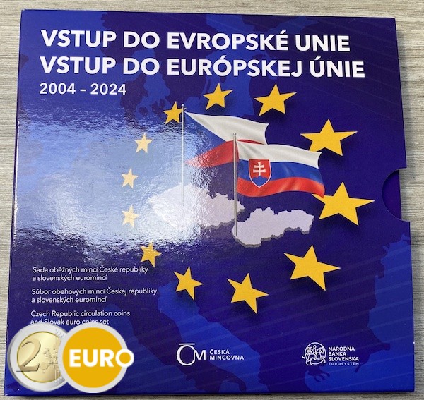 Euro set BU FDC Slovakia 2024 - 20 years EU Czech Republic and Slovakia