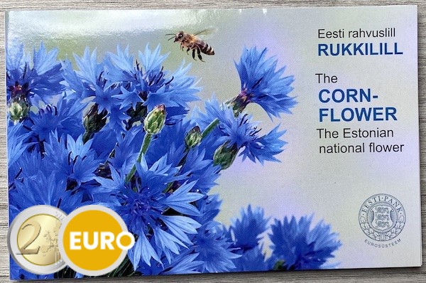 2 euro Estland 2024 - Korenbloem BU FDC Coincard