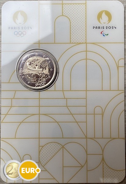 2 Euro Frankreich 2024 - Olympische Fackel Stgl. Coincard