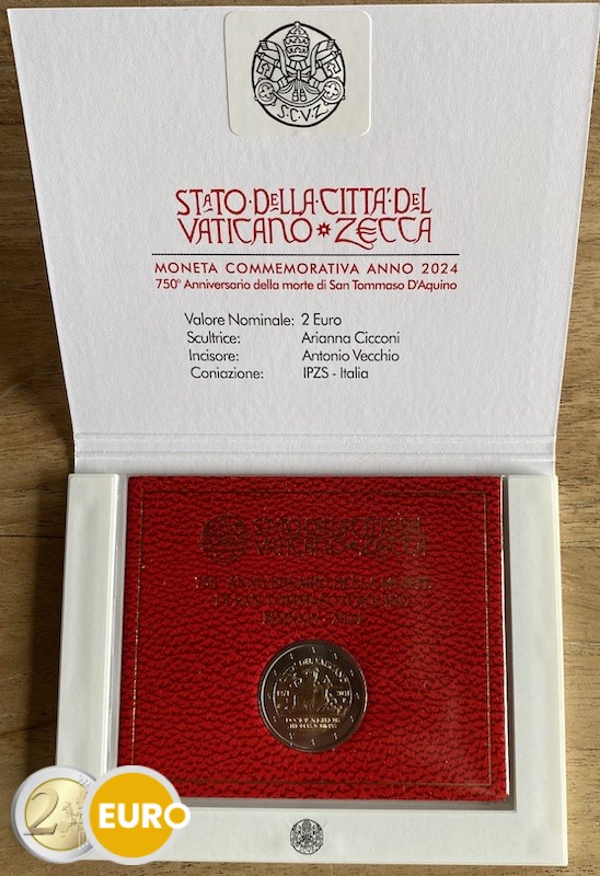 2 Euro Vatikan 2024 - Thomas von Aquin Stgl.