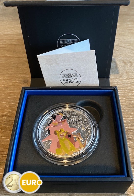 10 euro France 2024 - 30 years Lion King BE Proof silver coloured